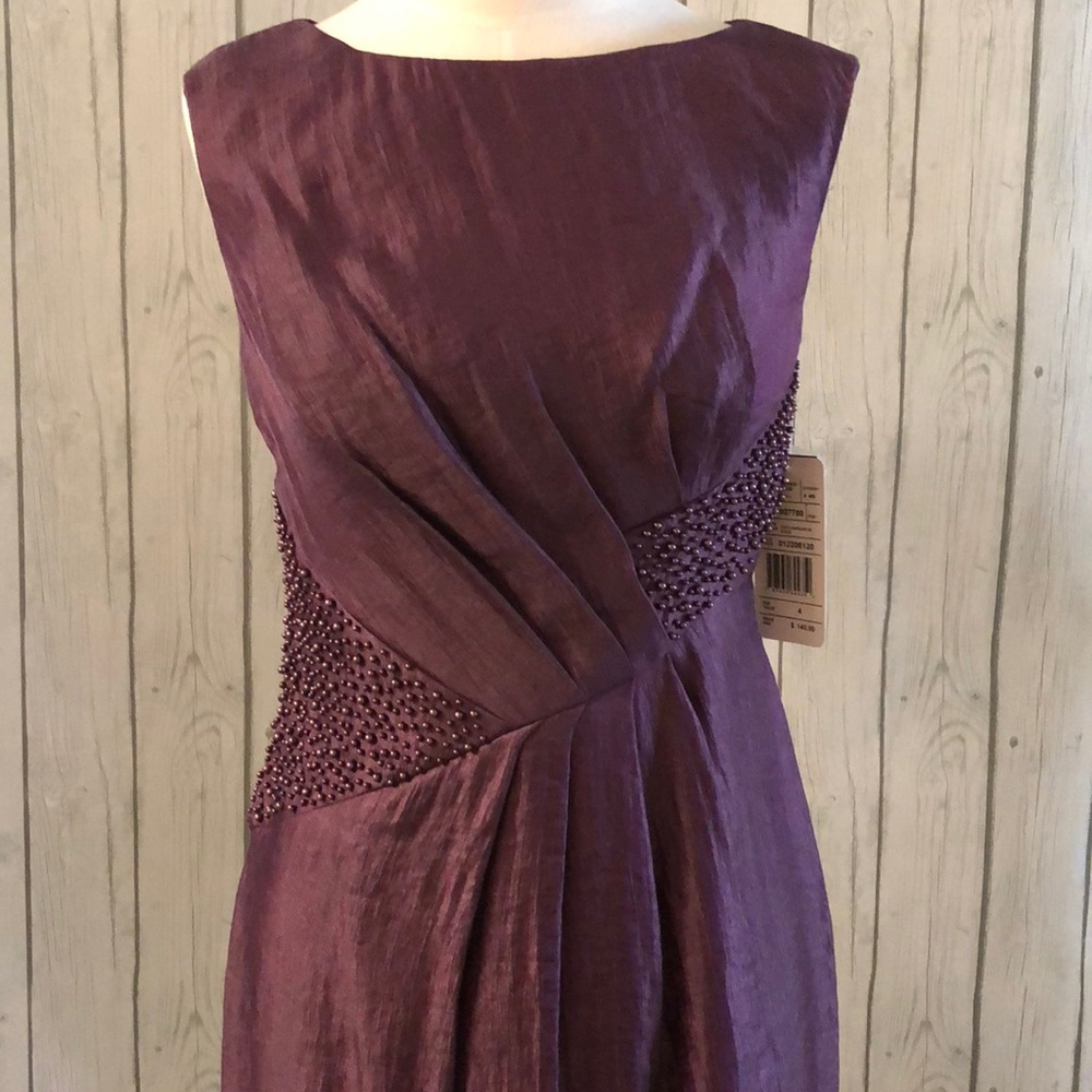 BNWT Adrianna Papell Purple Cocktail Elegant Dress - Picture 5 of 6